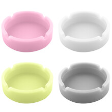 12Pcs Silicone Soot Storage Trays Modern Round Ashtray for Living Room