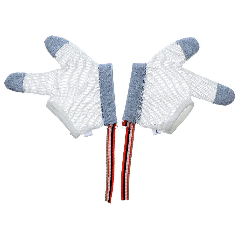 2Pairs Newborn Breathable Nylon Half-Finger Outdoor Gloves White Artibetter