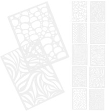 48Pcs Durable White Plastic Drawing Stencils for Crafts and Wall Art