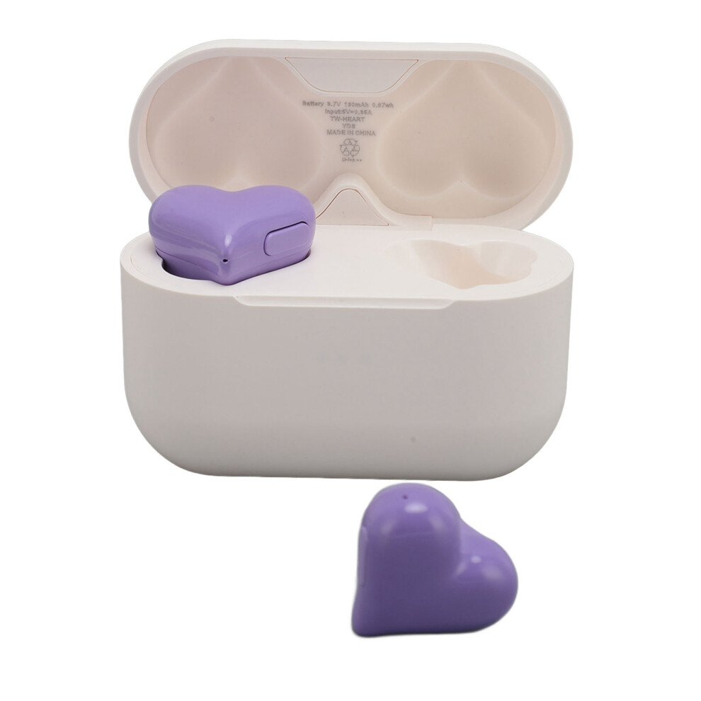Heart Shaped Wireless Earbuds Bluetooth 5.3, 20H Playtime Purple 7901385399471