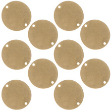 60Stk Runde Gravurplättchen Messing Gold Stempelblank Anhänger Für DIY