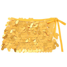 2Pcs Sparkly Dance Waist Scarf Sequin Dance Skirts