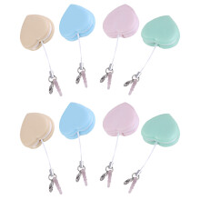 40Pcs Portable Silicone Lens Cleaning Cloths Multicolor Heart Design