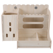 3Pcs Wooden Bunny Feeders Wear-Resistant Rack for Rabbit Cage Use
