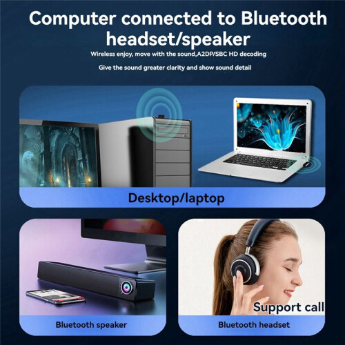 5.4 USB Adapter   Receiver Transmitter for PC Laptop Wireless Keyboard Audio 2