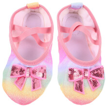 5Paires Ballerines Enfants Rose Cuir Confortables Pour Danse