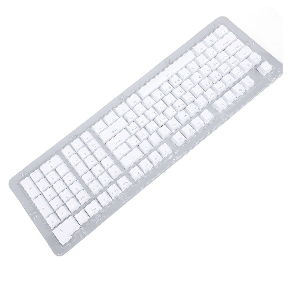 Arabic 112-Key Minimalist Abs Keyboard Keycaps For 61-108 Keyboard White 4671384579084