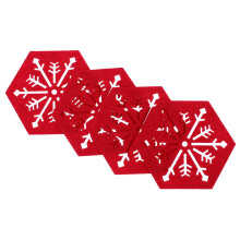 16Stk Platzsets Rot Mit , Festtagsdeko