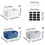 GAOHAN 12 Pcs Plastic Storage Boxes with Handles 3 Colours Storage Bas 2