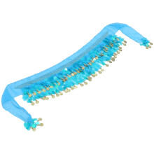 3Stk Hüfttuch Bauchtanz Mit Pailetten, Chiffon, Ideal Für Tanzpartys