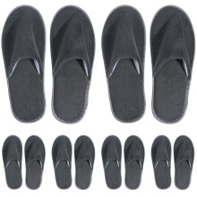60Paare Spa Slipper Korallenfleece Grau, Rutschfeste Einweg-Hausschuhe