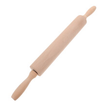 2Pcs Ergonomic Khaki Wooden Dough Rolling Pin for Baking Uses