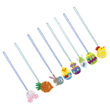 16Pcs Easter Party Necklace Kids Lightweight Plastic Felt Charm Gift