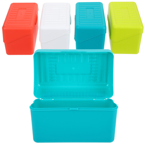 12Pcs Plastic Index Card Organizer Box Assorted Colors for Note Cards