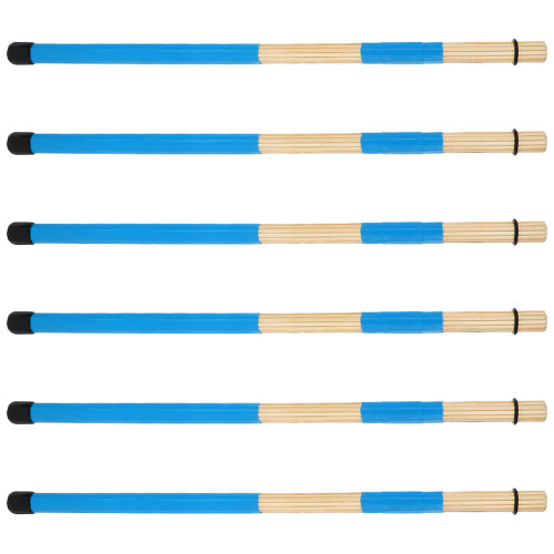 6Paare Blaue Drum Brushes Bambus Performance Stick Für Musiker