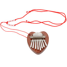 2Stk Tragbares 8-Tasten Fingerklavier Kalimba Aus Holz Und Metall