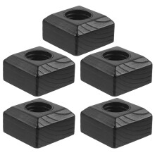 15Stk Schwarze Holzdeckel Aromatherapieflasche Quadratisch
