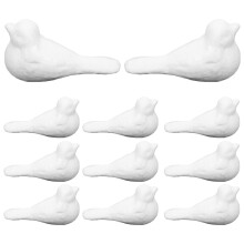 24Pièces Figurines D'oiseaux En Mousse Blanche Pour