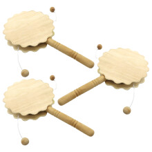 15Pièces Tambour En Bois À Personnaliser DIY Jouet Éducatif Khaki