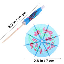 288Pièces Parasols Cocktail Bois Couleurs Assorties Décoration Buffet