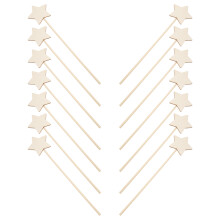 60Pièces Baguettes De Bois Beige Non Finies Pour Activités DIY