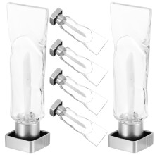 30St Lege Plastic Lipglossflesjes Transparant Met Dichtsluitende Dop