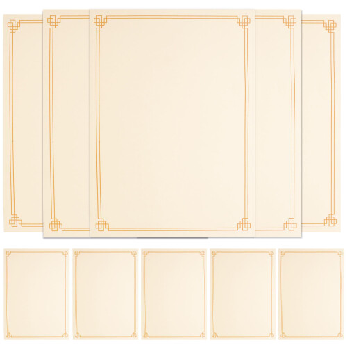 100Pièces Certificat Beige A4 Usage Scolaire