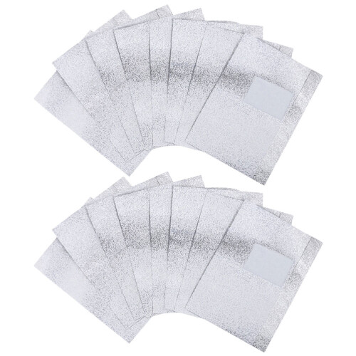 400Pcs Nail Foil Sheets Silver Gel Removal Kit for Nails Home Use