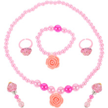 5Sets Schmuckset Aus Resin in Pink, Strapazierfähig Und Sicher