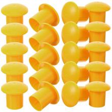 100Pcs Yellow Protective Rebar Caps PP Plastic Safety Covers
