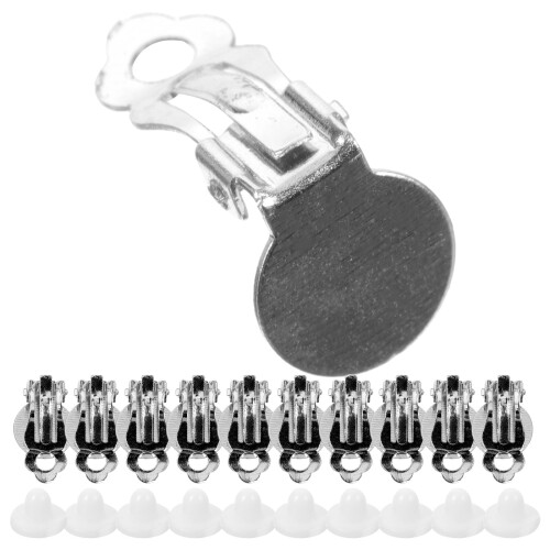 200Ensembles Supports Clip Argentés Pour DIY Boucles D'oreilles