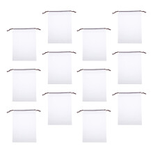 60Pcs Clear Drawstring Shoe Bags White Travel Storage Organizer Pouch