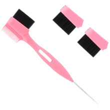 2Sets Pink Portable Eyebrow Comb Brush for Women with Comfortable Grip