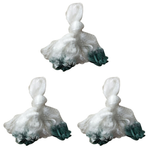 3Pcs White Fishing Net Durable Floating Silk Net for 1