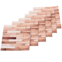 2Stk Retro PVC Fliesenaufkleber Holzstruktur Mehrfarbig Wanddekor