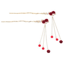4Pcs Sturdy Rose Hair Chopsticks Formal Hair Bun Sticks for Women