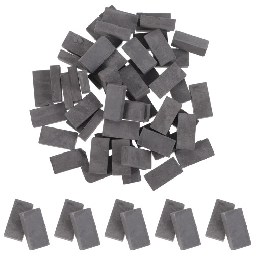 800Pcs Ceramic Miniature Brick Ornaments Grey for Model Building Decor