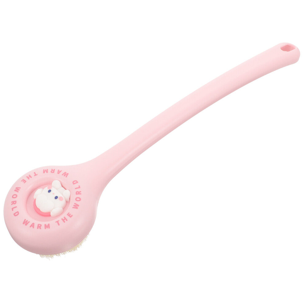 Villcase Pink 5Pcs Back Scrubber & Body Bath Brush Ergonomic Design For Shower