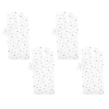 10Pairs White Reusable Fingerless Gloves for Uv Protection Nail Care