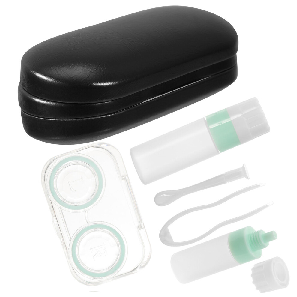 Villcase 5Sets Portable Pu Glasses Organizer Double Storage Assorted Color
