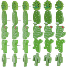 2Sets Multifunctionele Cactus Pushpins Hout Metaal Voor Bord En Foto