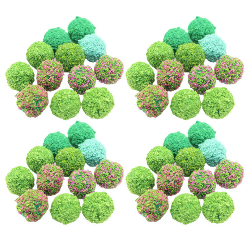 200Stk Mini Blüten Cluster Kugeln Plastik Bunt