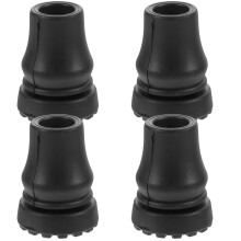 8Pcs Practical Black Cane Tips Replacement Anti-Skid Rubber Foot Pads