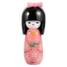 5Stk Kreative Japanische Holzpuppen Rosa Für Gartendeko