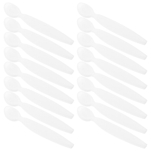 60Pièces Spatules Beauté Blanches En PP Pour Application