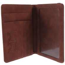 2Pcs Coffee PU Passport Holder Multi-Functional Travel Pouch