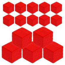 250Pcs Red Wooden Game Tokens Chess Pieces for Educational Play