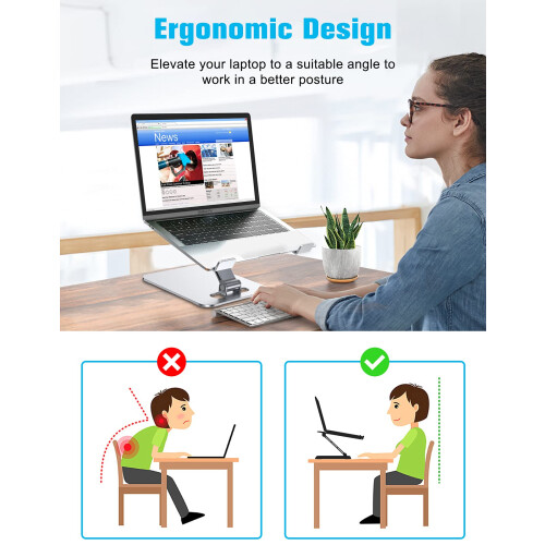 Babacom Laptop Stand - Ergonomic Foldable Computer Stand with Adjustab 1