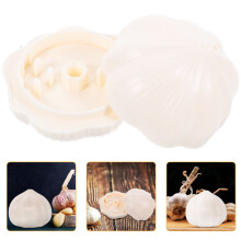 5Pcs White Manual Garlic Mincer Plastic Garlic Squeezer Kitchen Gadget
