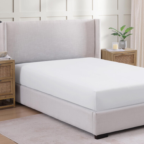 Fitted Sheet Small Double, 120x190 Pre-Washed, 35cm Pocket - White 1
